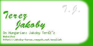 terez jakoby business card
